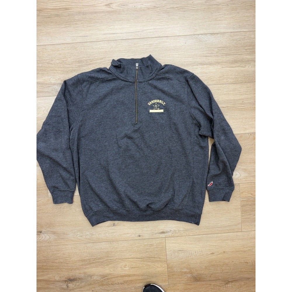 Vanderbilt Commodores League Heritage 1/4 Zip Sweatshirt Mens XL Gray NCAA